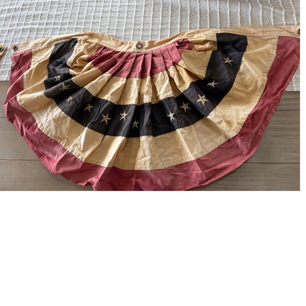 Set of 2 American flag bunting 38"x20"